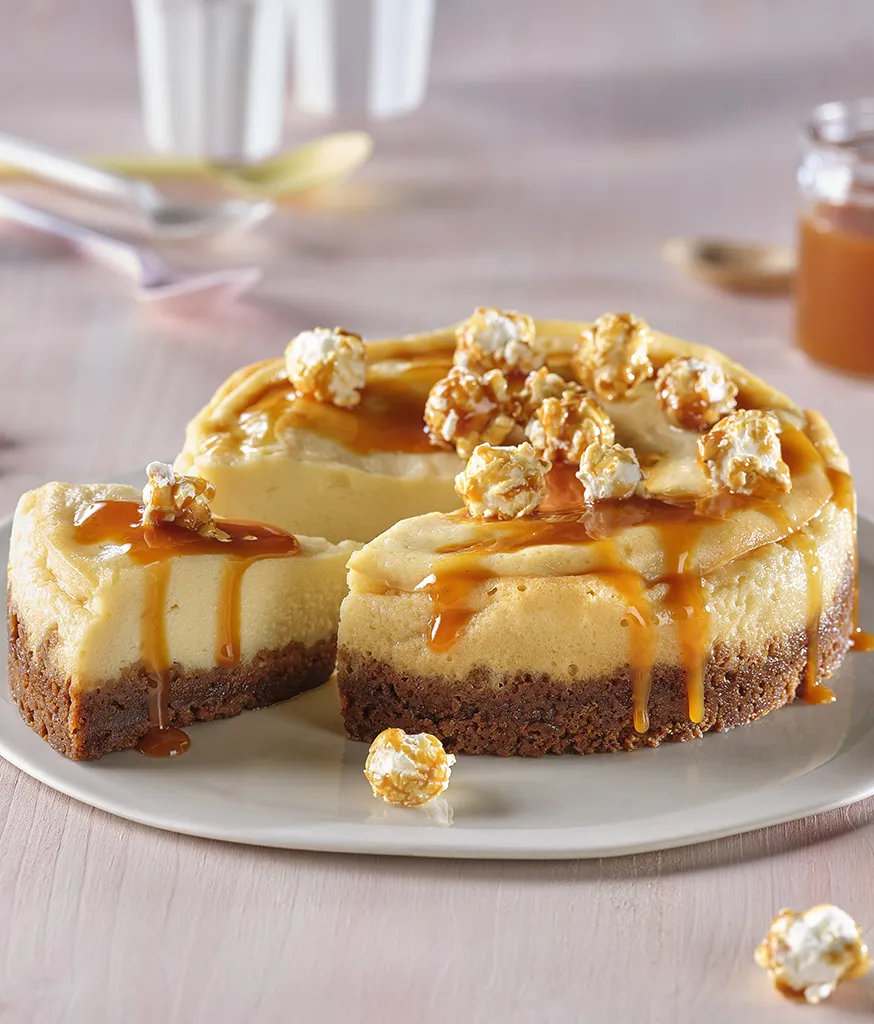 Cheesecake au caramel avec les produits SOY